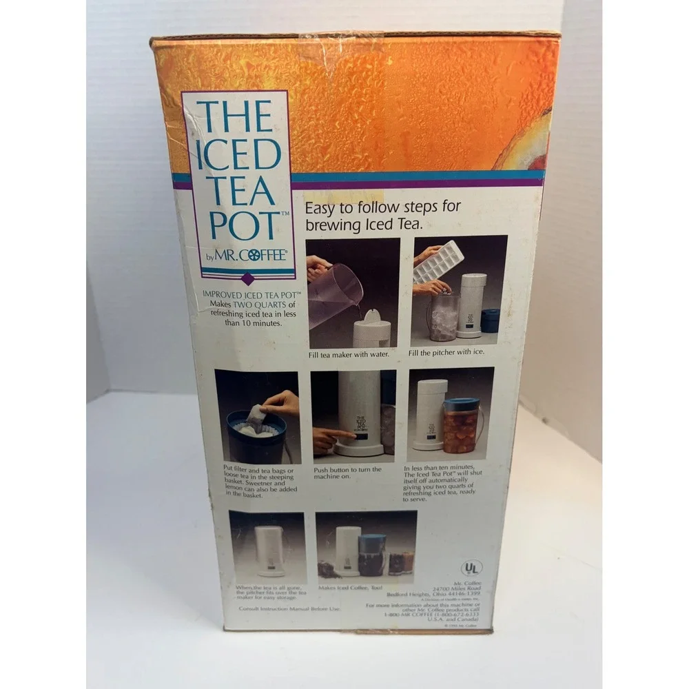 Vintage Mr Coffee The Iced Tea Pot Maker Pitcher 2 QT TM1P Series USA  - NEW NOS
